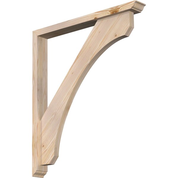 Ekena Millwork Legacy Traditional Smooth Bracket w/ Offset Brace, Douglas Fir, 3 1/2"W x 30"D x 34"H BKT0402X30X34LEC01SDF - main